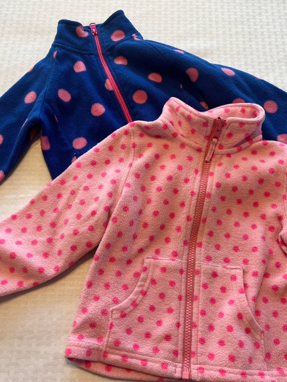 3T bundle of 2 zip up fleece jackets